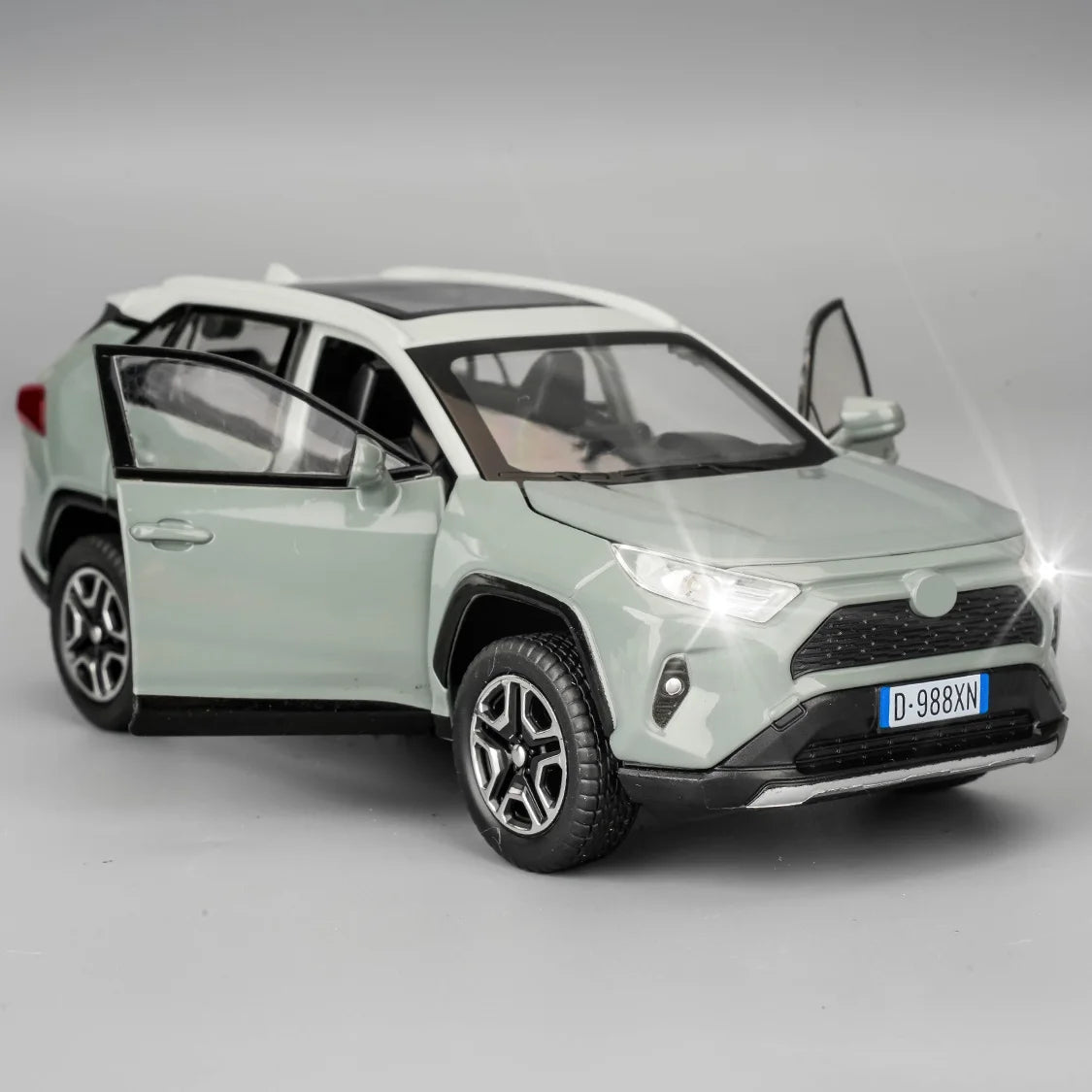 RAV4 Diecast Toy Car with Light & Sound – Alloy Model Vehicle Toy