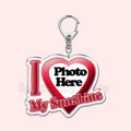 Custom Text I Love My Boyfriend Girlfriend Keychains Key Chain Photo Wife Hot Mom Dad King Queen Idol Baby Family Keychains Gift
