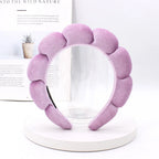 Velvet Sponge Spa Headband for Face Washing & Skincare