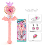 Magic Wand Girl Princess Flash Wand Glowing Sound Effect Fantasy Fairy Stick Cartoon Flash Wand Children's Toys Birthday Gift