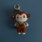Cute Puppy Crochet Keychain Handmade Dog Bag Charm