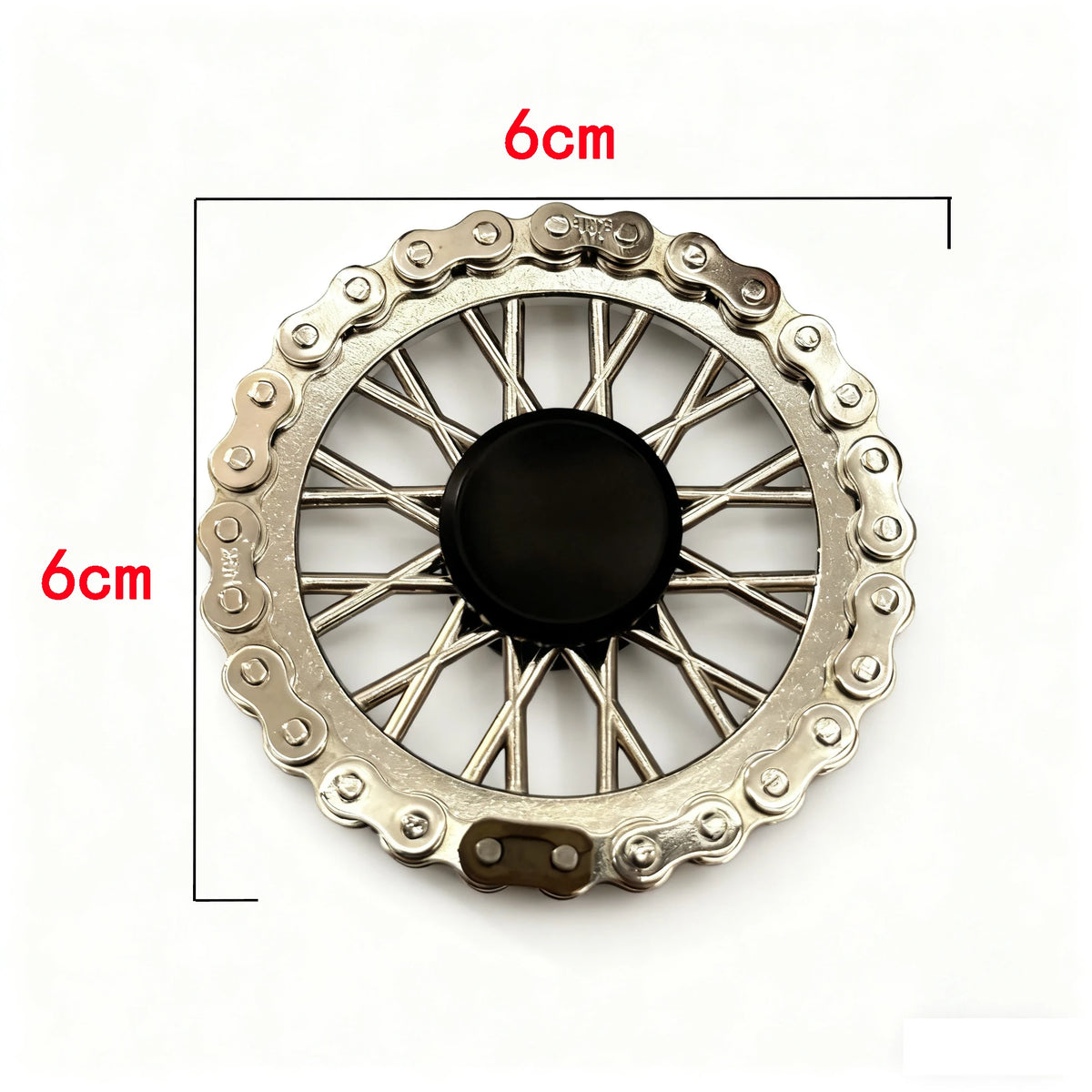 Metal Gear Bike Chain Fidget Spinner Flywheel Stress Relief Toy