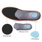 Leather Orthopedic Insole Orthotic Arch Support Instep Flat Foot Shoe Pad PU Latex Antibacterial Active Carbon Foot Care Unisex