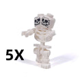 5PCS MOC Halloween Skeleton Army Mini Doll Ghost Building Block DIY Assembly Character Doll Horse Ornaments Figure Gift for Kids