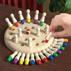 Wooden Memory Match Chess Board Montessori Educational Game for Kids