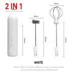 Wireless Electric Milk Frother Type-C Rechargeable Handheld Coffee Whisk Mixer