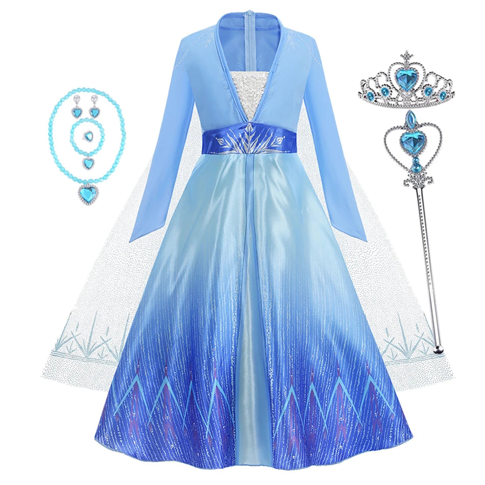 Girl Vestidos Costume Kid Dress Halloween Cosplay Children Birthday Carnival Party Dress Up 2-10 Year