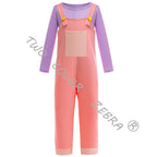 The Amazing Digital Circus Rabbit Jax Cosplay Costumes Masks Rabbit Ear Hairband Pink Overalls Purple Long Sleeve Shirt for Kids