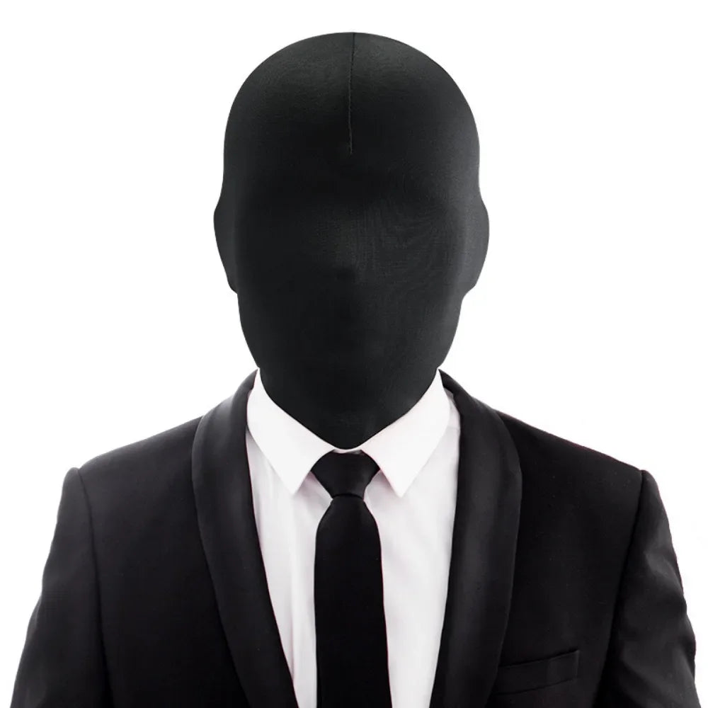Halloween Cosplay Costumes Black Hood Spandex Full Mask Role Play Adult Ghost Festival Props Party Carnival Dress Up Accessories