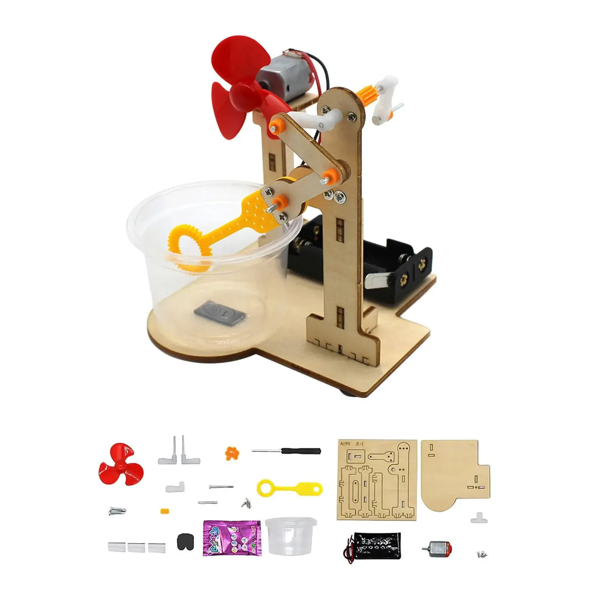 Wooden STEM Science Experiment DIY Educational Building Kit for Kids