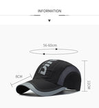 Quick Dry Breathable Mesh Baseball Cap for Summer Outdoor Sports