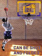 Wall Mounted Foldable Kids Basketball Hoop Set with Ball