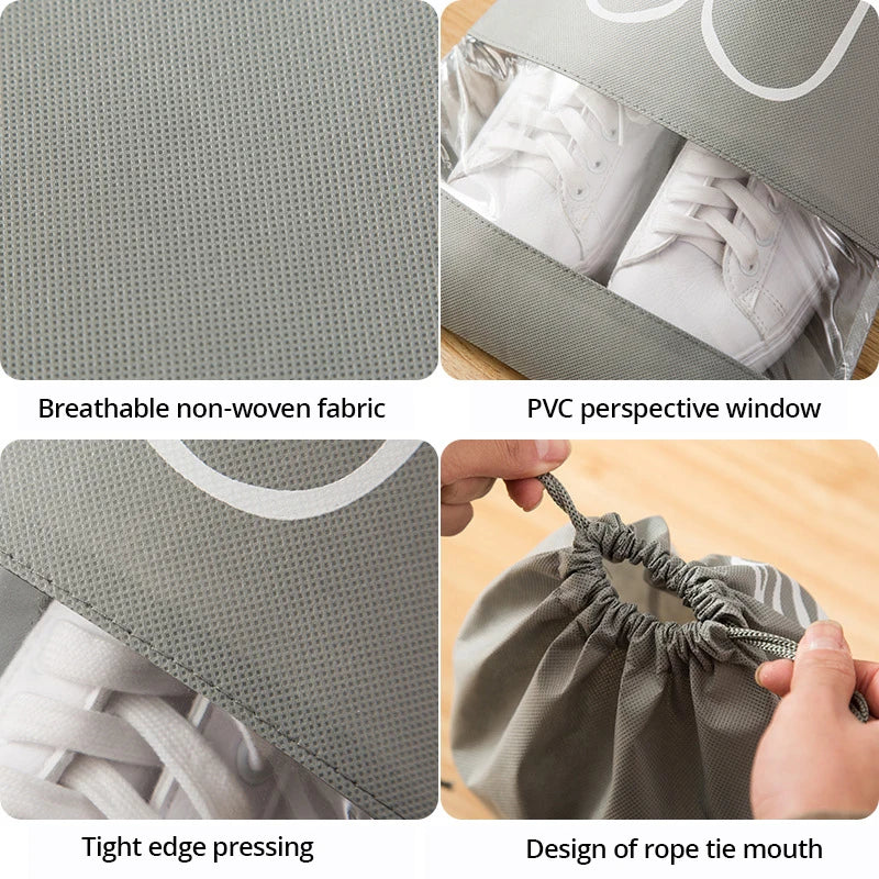 5PCS Waterproof Shoe Storage Bag Set Large Capacity Travel Organizer Pouch