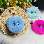 Blush Cat Ball Plush Keychain Cute Cat Bag Charm