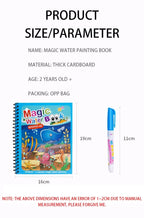 Magic Water Drawing Book with Reusable Coloring Pen for Kids Fun