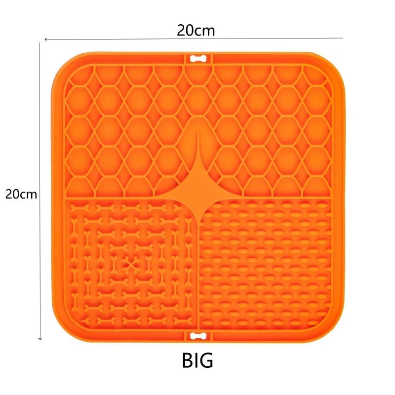 Pet Dog Cat Licking Pad Licking Pad Anti Choking Slow Food Utensils Slow Food Bowl Licking Plate Pet Cat Yogurt Meal Mat