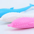 Silicone Fish Cat Toothbrush Toy for Interactive Teeth Cleaning Play