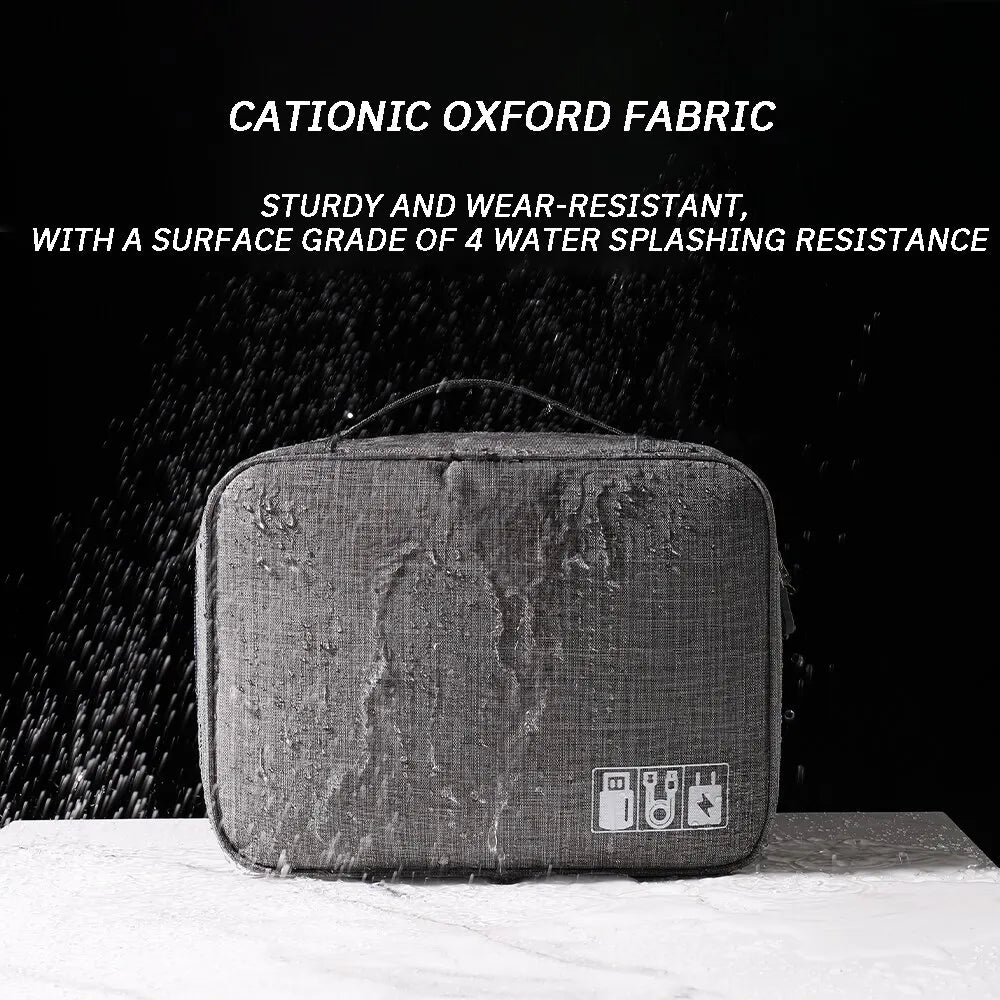 Waterproof Travel Electronics Cable Organizer Bag