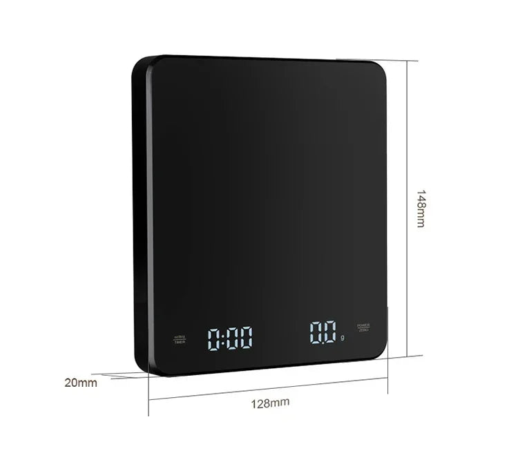 Electronic Coffee Scale with Timer and Silicone Pad USB Rechargeable