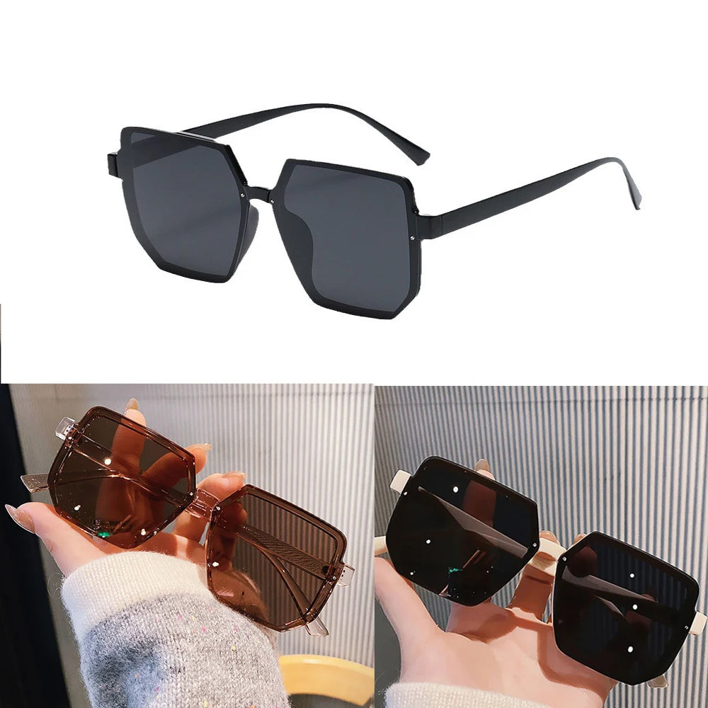 Big Frame Vintage Square UV400 Sunglasses for Men & Women