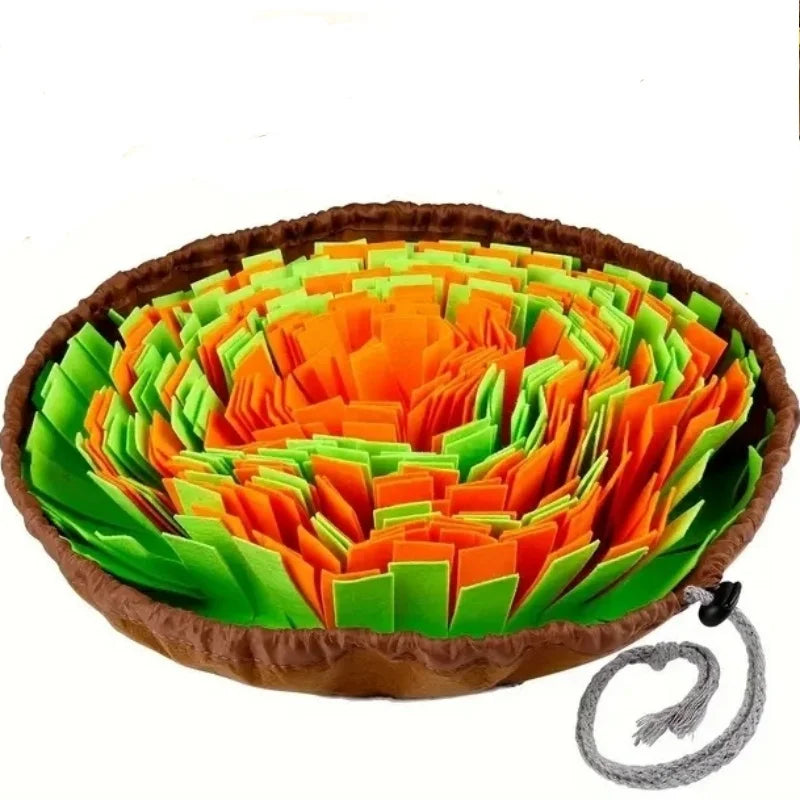 Washable Felt Dog Snuffle Mat for Slow Feeding and Nose Work