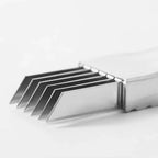 Stainless Steel Green Onion Shredder Knife with Curved Handle Design