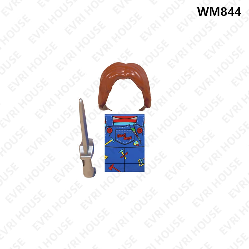 Horror Movie Mini Building Block Dolls Action Figures Bricks Assembly Assembly Toys for Children