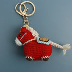 Funny Zebra Crochet Keychain Sheep Animal Bag Charm