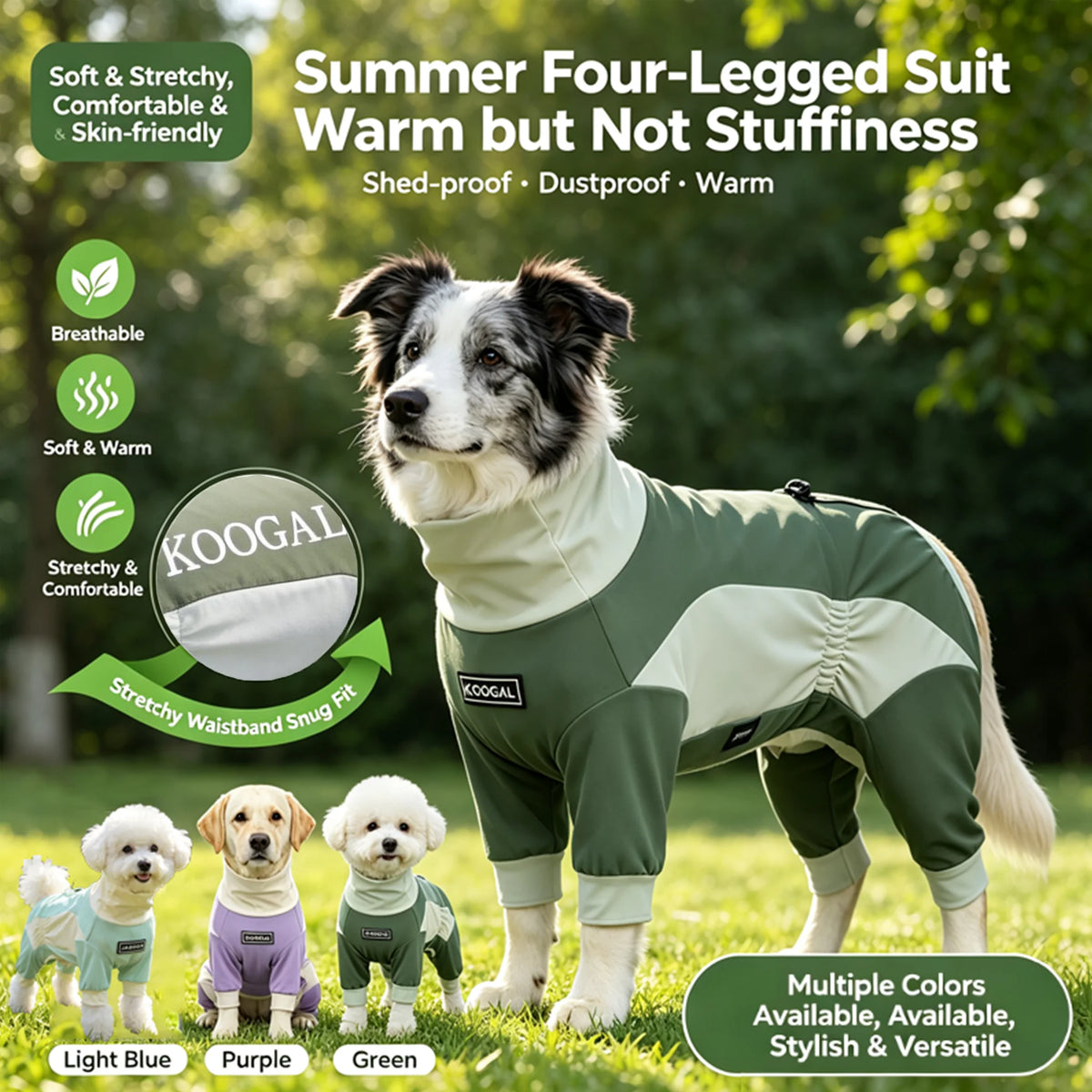 Summer Dog Cooling Clothes, Pet Sun Protection Quick-Drying Cool Dog One-Piece Clothes, Suitable for Small, Medium and Large-Siz