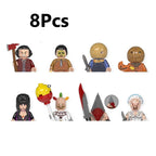 Novel Horrible Movie Halloween Pumpkin Witch Nun Vampire Zombies Building Blocks Mini Action Figure Toys