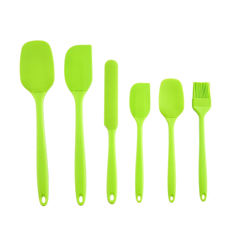 6-Piece Silicone Kitchenware Set with Spatulas and Oil Brush Kit