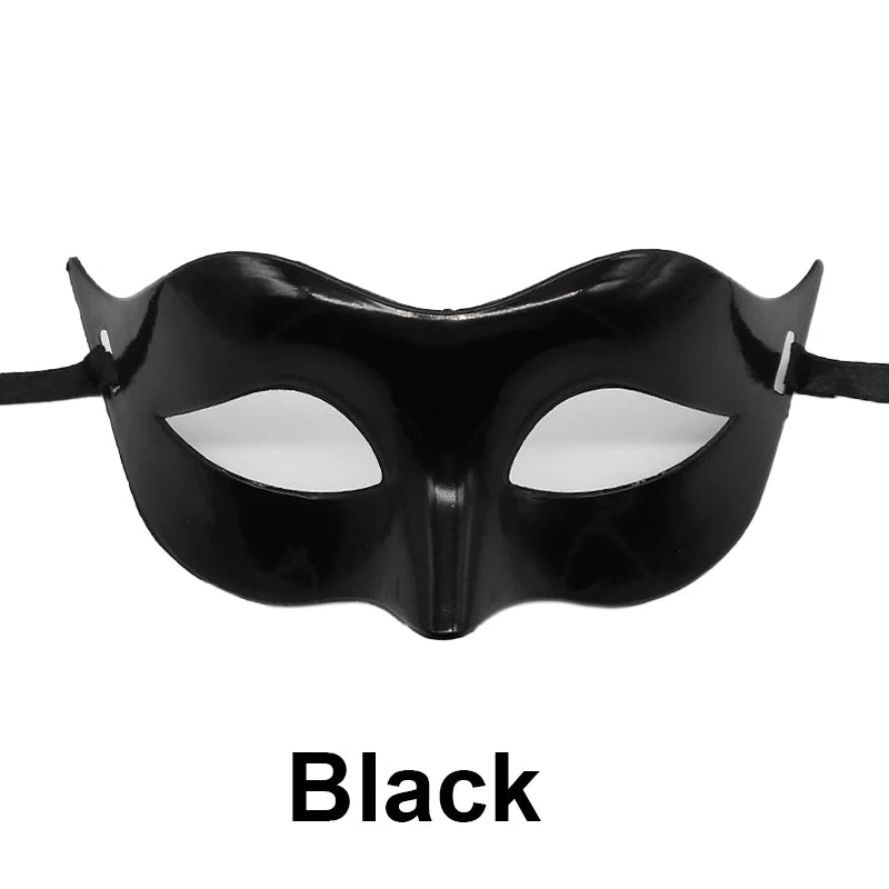 Women Man Sexy Gentleman Masquerade Mask Prom Mask Halloween Party Props Black White Retro Mask Plastic Half Face Cosplay Mask
