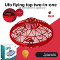Intelligent sensor flying saucer toy, colorful LED light hovering flying device, rechargeable indoor and outdoor children's play toy.