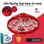 Intelligent sensor flying saucer toy, colorful LED light hovering flying device, rechargeable indoor and outdoor children's play toy.
