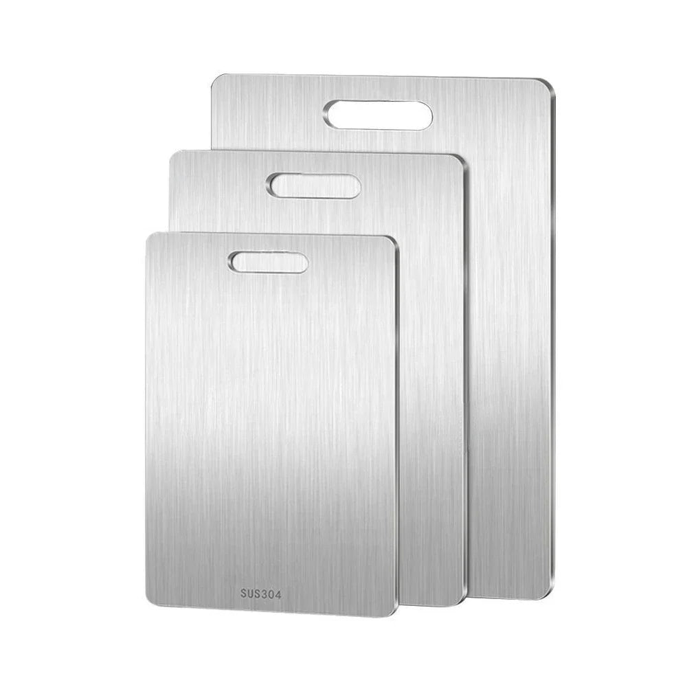 316 Stainless Steel Cutting Board – Double Sided Chopping & Kneading Board