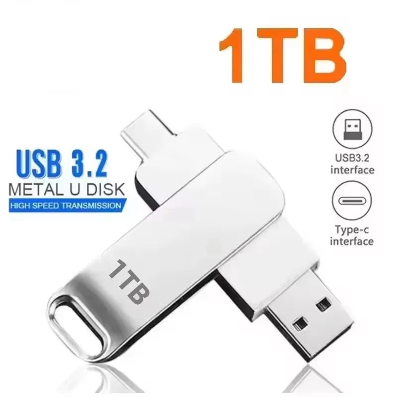 New 16TB USB 3.2 Flash Drives High Speed Transfer Metal Pendrive Memory Card Pendrive Flash Disk Memoria Waterproof Stick 2026