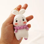 Cute Puppy Crochet Keychain Handmade Dog Bag Charm