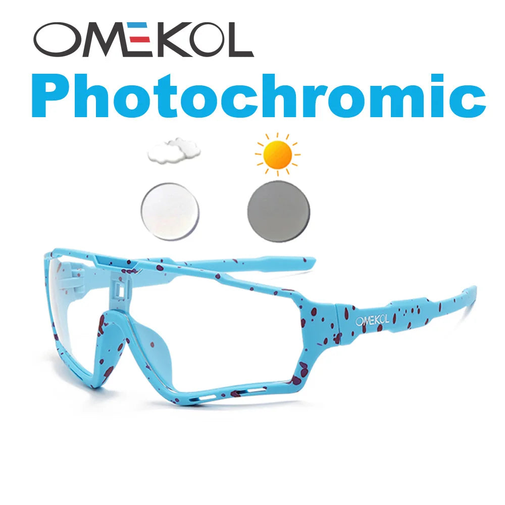 Photochromic Cycling Glasses UV400 Sports Sunglasses for Men & Women Outdoor