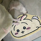 Cartoon Rug Kawaii Anime Hachiware Usagi Plush Floor Mat Bathroom Non-Slip Carpet Car Cushion Soft Living Room Cute Decor Gift