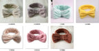 Coral Fleece Bow Spa Makeup Headband for Women