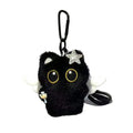 Cute Cartoon Black Cat Plush Keychain Kawaii Bag Charm
