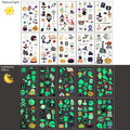 10Sheets Halloween Luminous Tattoo Stickers Ghost Pumpkin Kids Adults Halloween Party Decoration Glow In The Dark Supplies Gifts