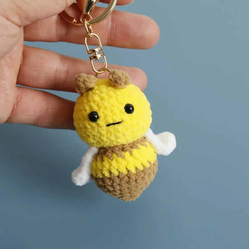 Funny Sheep Crochet Keychain Cute Animal Bag Charm