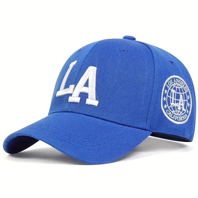 Unisex LA Embroidery Snapback Baseball Cap for Casual Outdoor Style