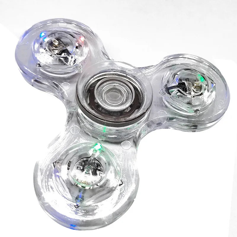 LED Luminous Fidget Spinner Glow Stress Relief Hand Toy