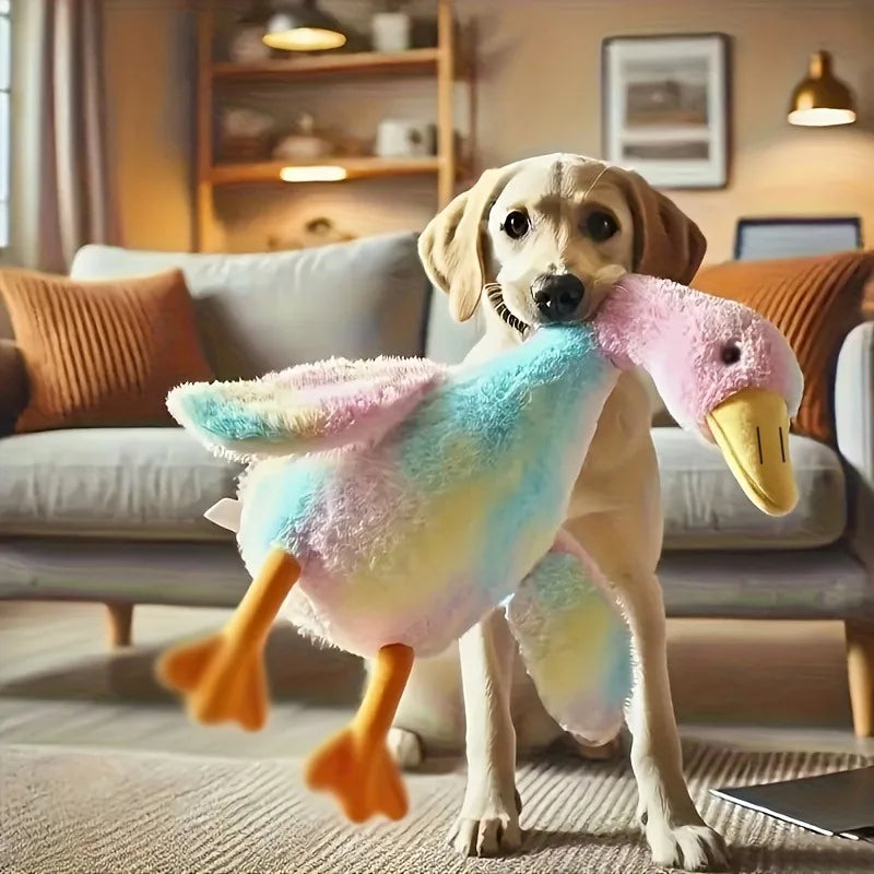 Soft Colorful Duck Plush Pet Toy for Dogs and Cats Comfort