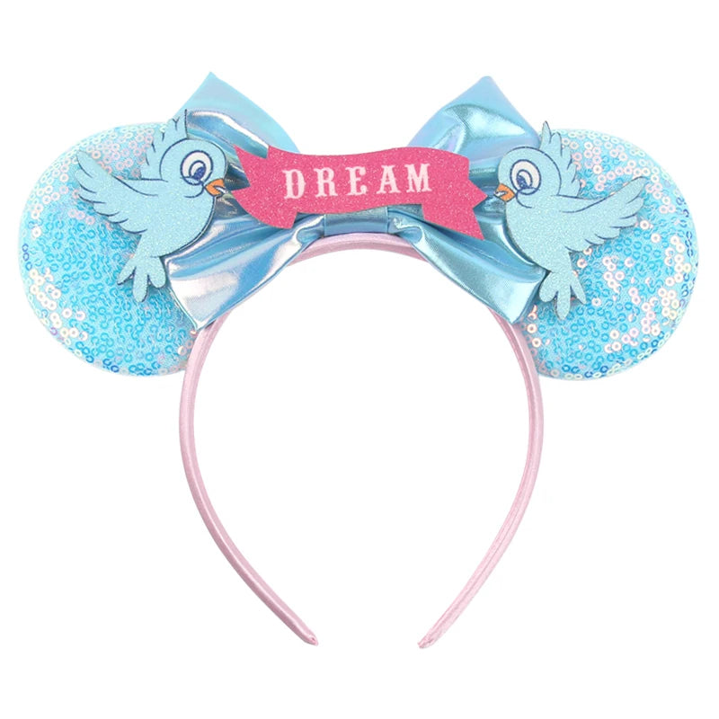 Sequin Mouse Ears Bow Headband for Women & Girls