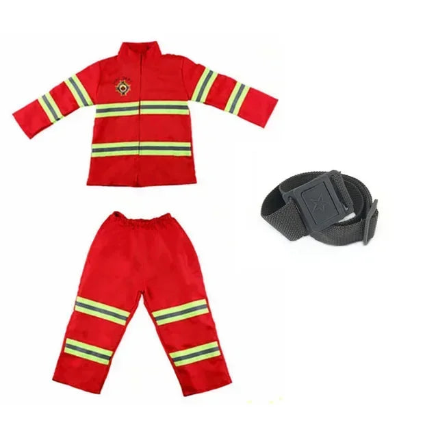 Kids Fireman Cosplay Costume Uniform – Role Play Outfit