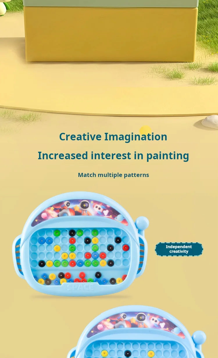Magnetic Beads Doodle Board with Pen for Creative Learning and Drawing