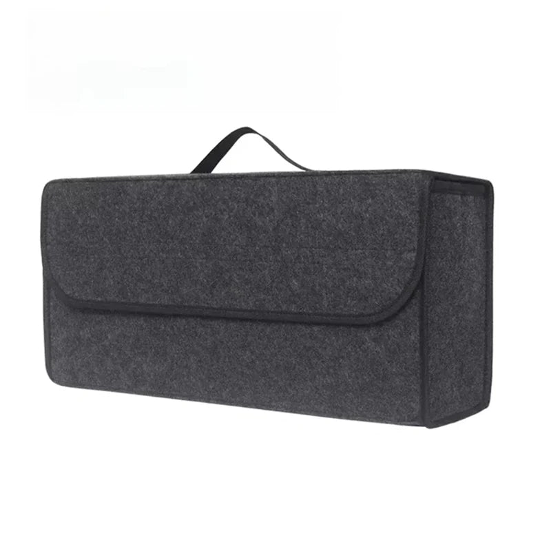Large Car Trunk Storage Bag Soft Felt Organizer Anti-Slip Boot Compartment Accessory for Vehicle Tool And Item Organization